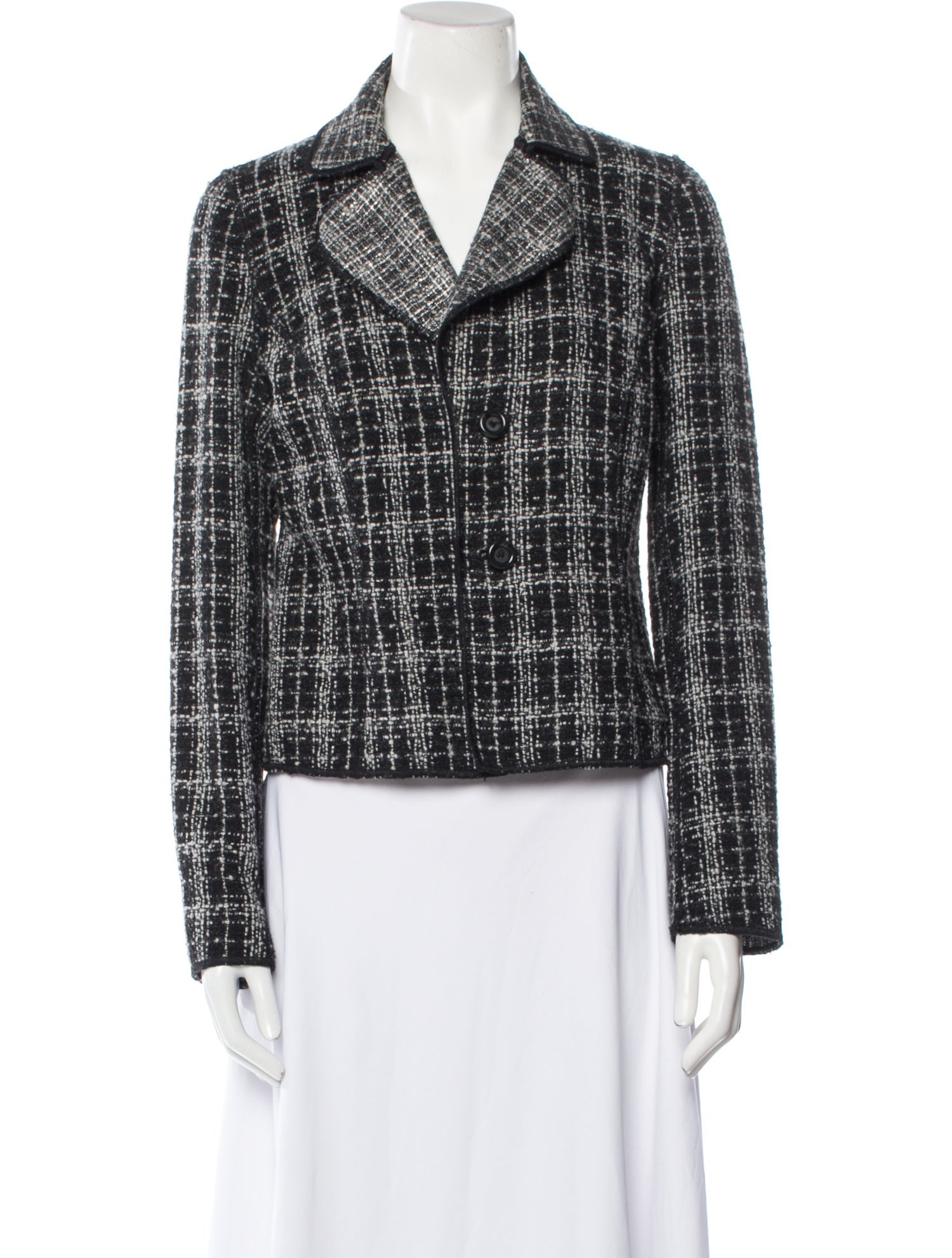 Valentino Plaid Print Blazer