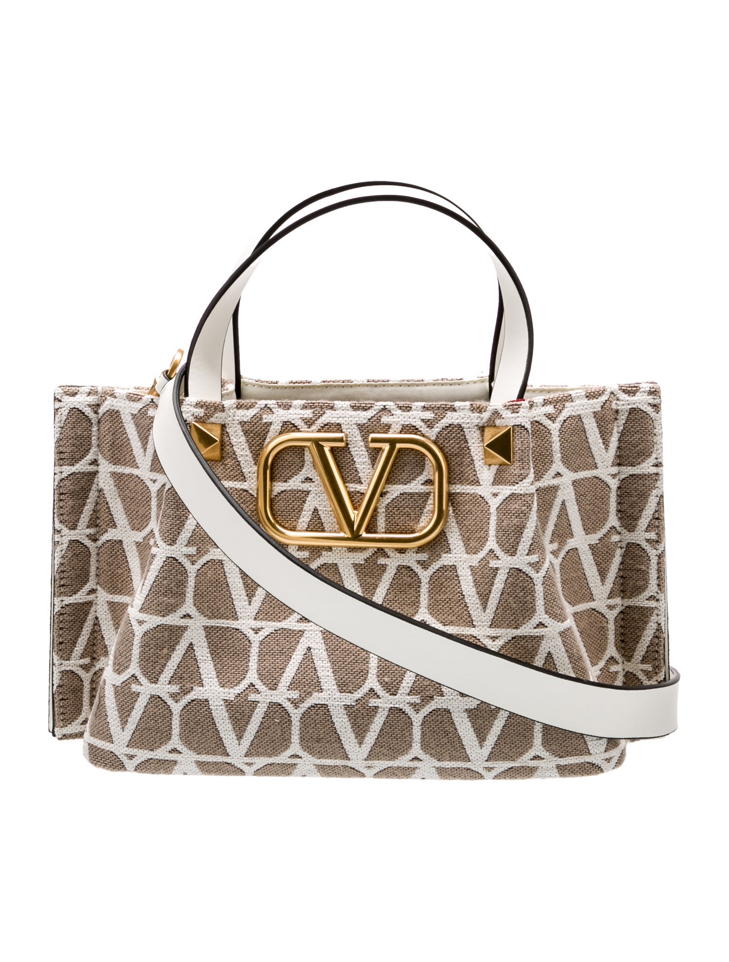 Valentino Canvas Top Handle Bag