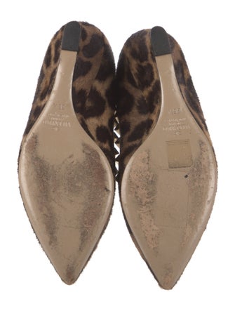 Valentino Rockstud Accents Ponyhair Flats
