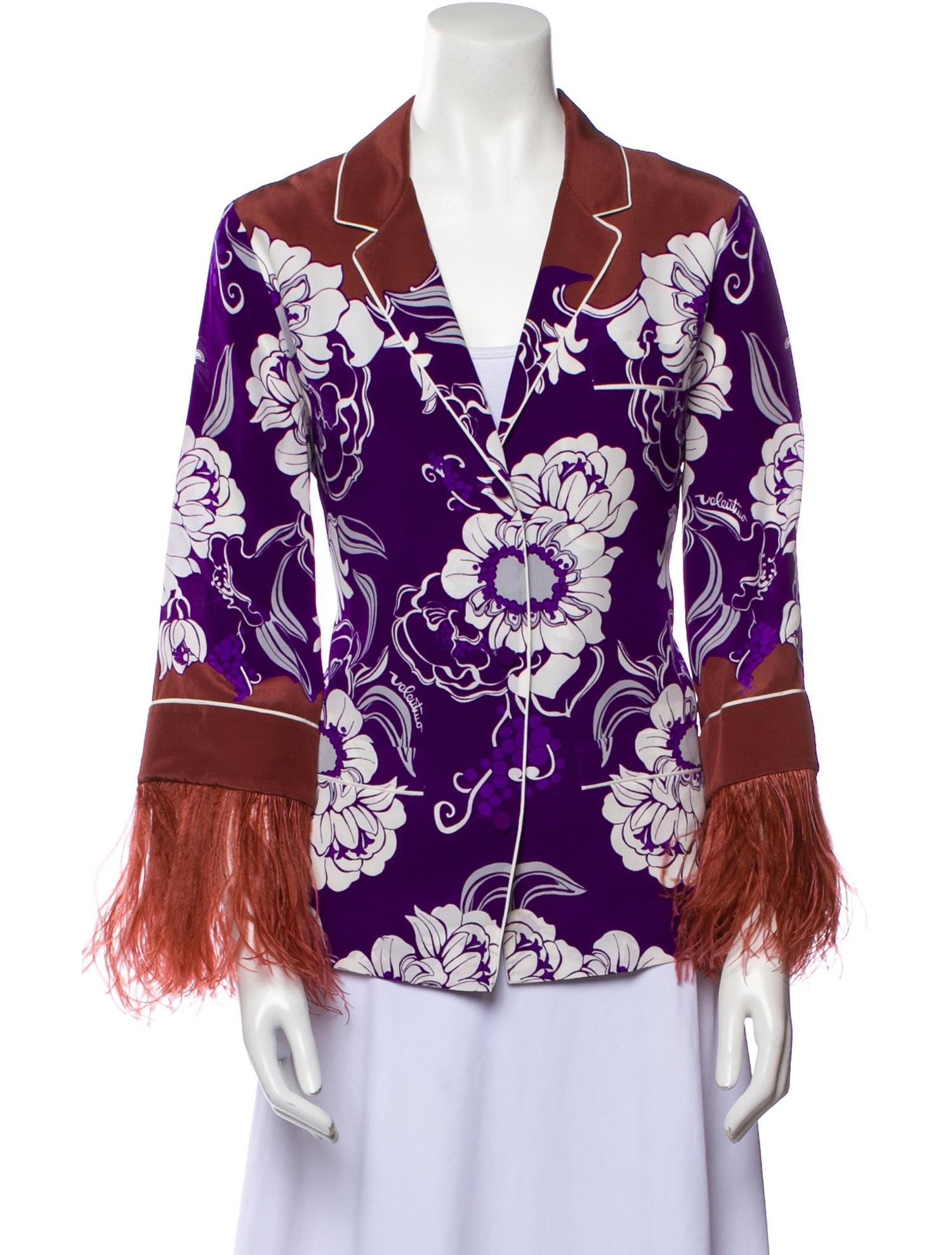 Valentino Silk Floral Print Pajamas