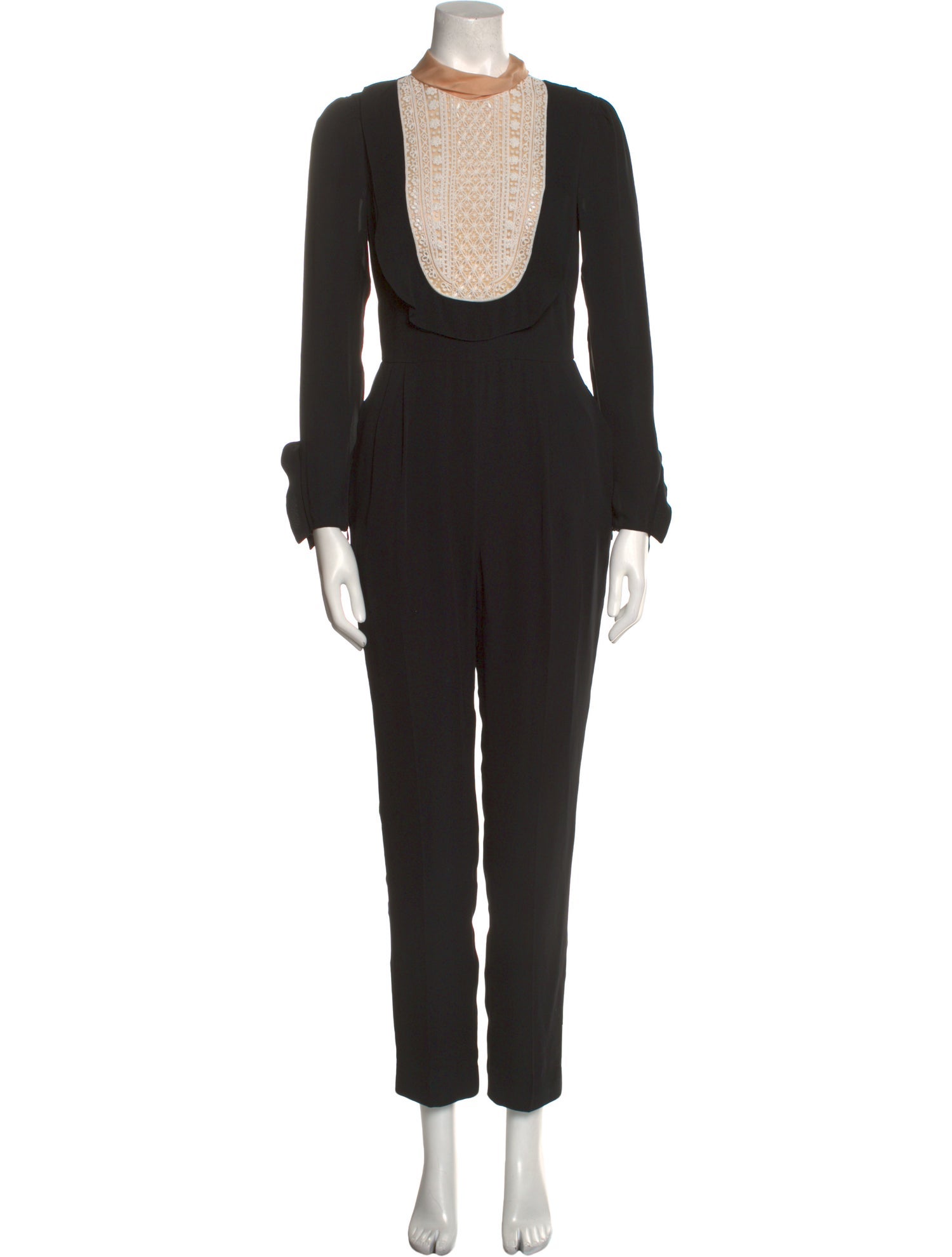 Valentino Silk Scoop Neck Jumpsuit