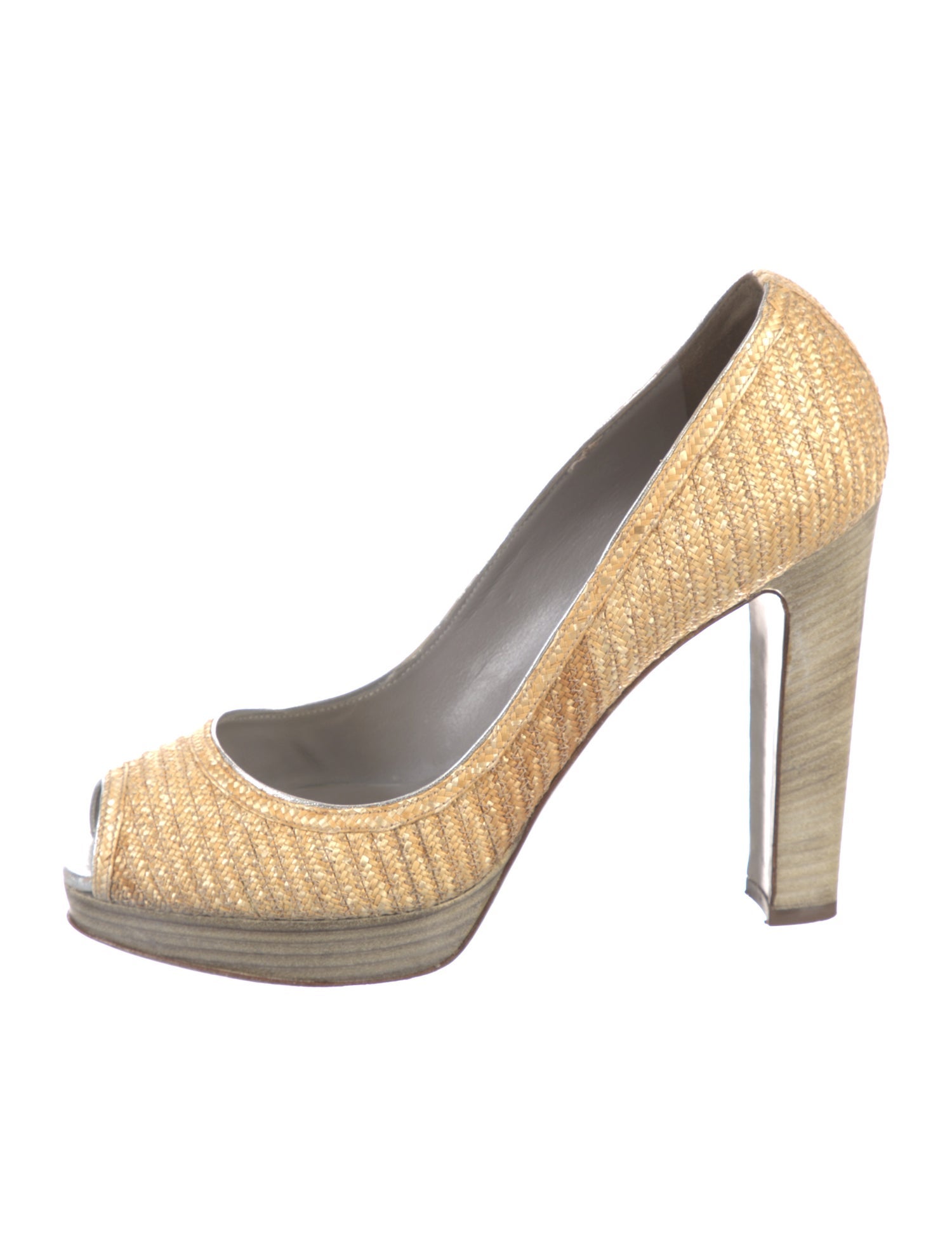 Valentino Straw Pumps