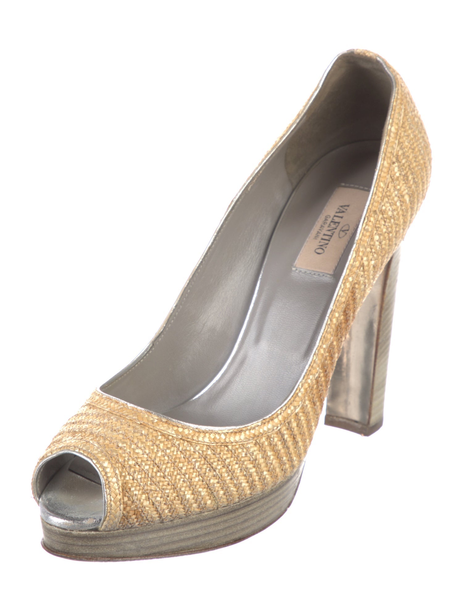 Valentino Straw Pumps