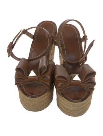 Valentino Rockstud Accents Leather Espadrilles