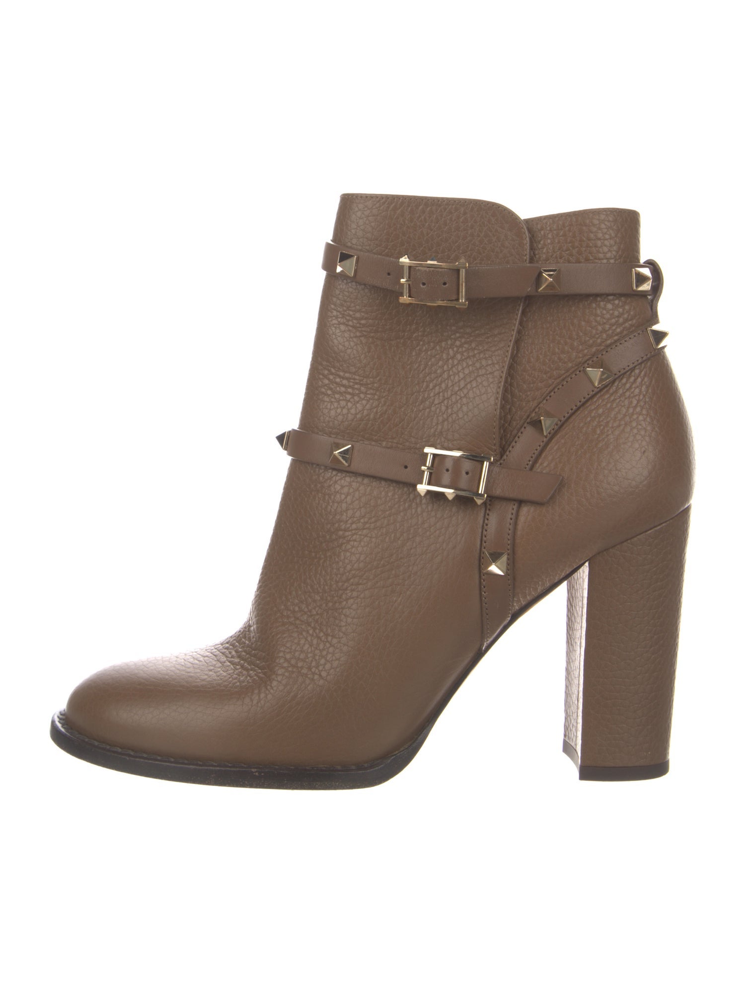 Valentino Rockstud Accents Leather Boots