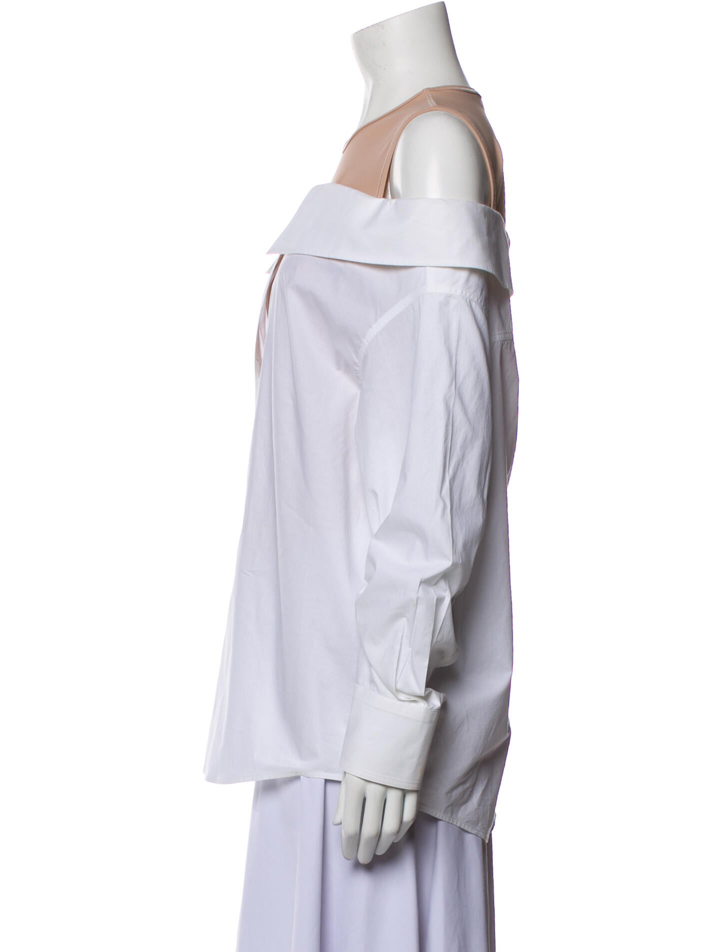 Valentino Crew Neck Long Sleeve Button-Up Top