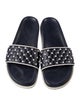 Valentino Quilted Pattern Leather Slides