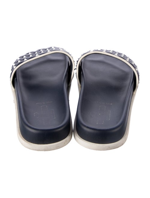 Valentino Quilted Pattern Leather Slides