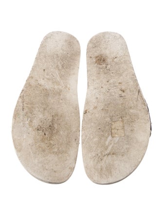 Valentino Quilted Pattern Leather Slides