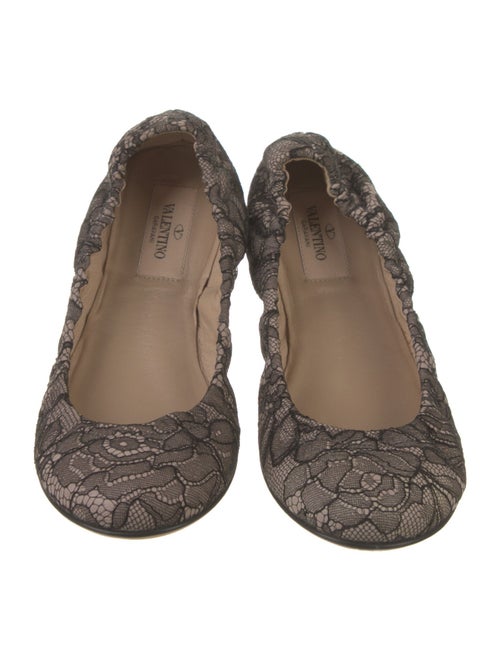 Valentino Lace Lace Pattern Ballet Flats
