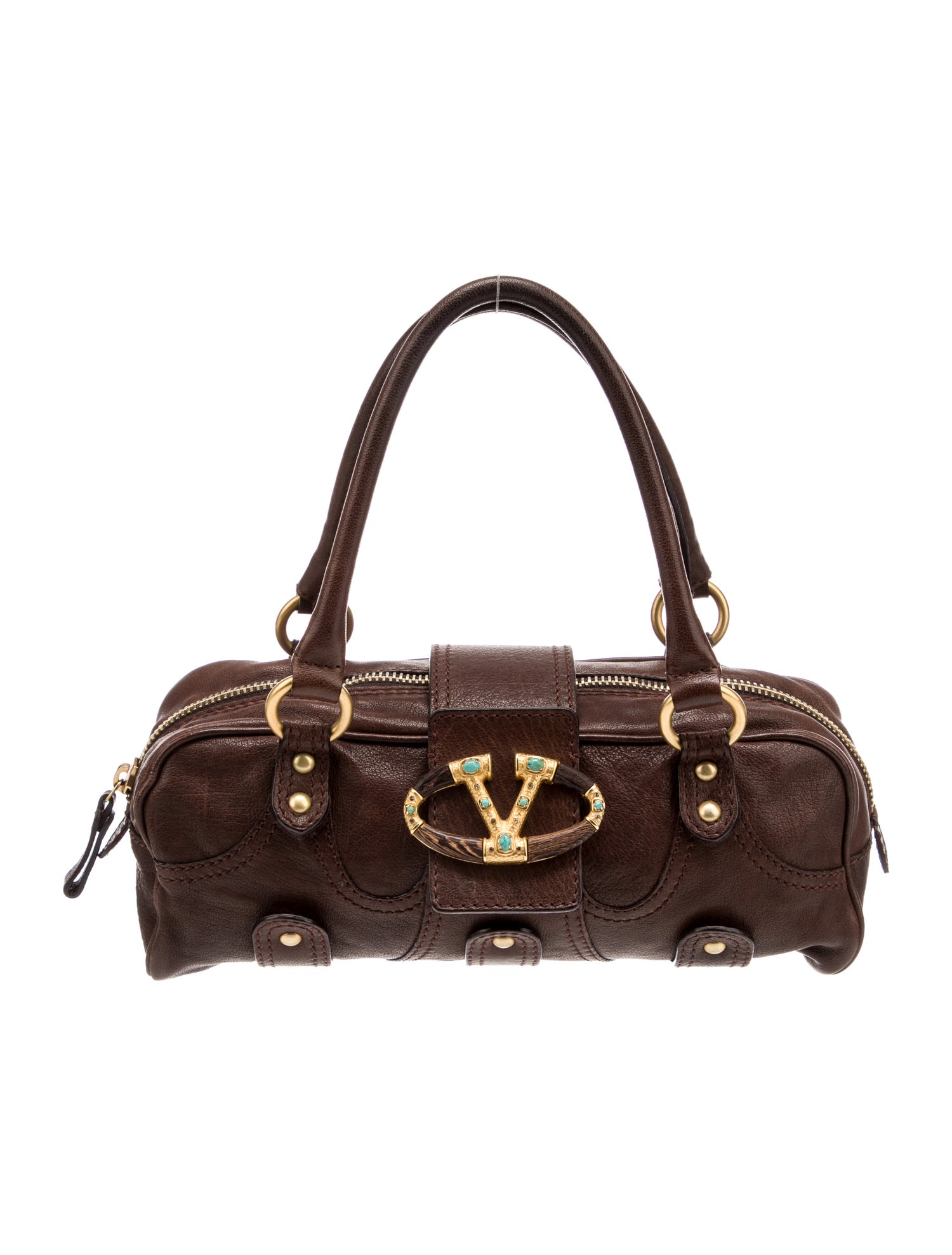 Valentino Leather Top Handle Bag