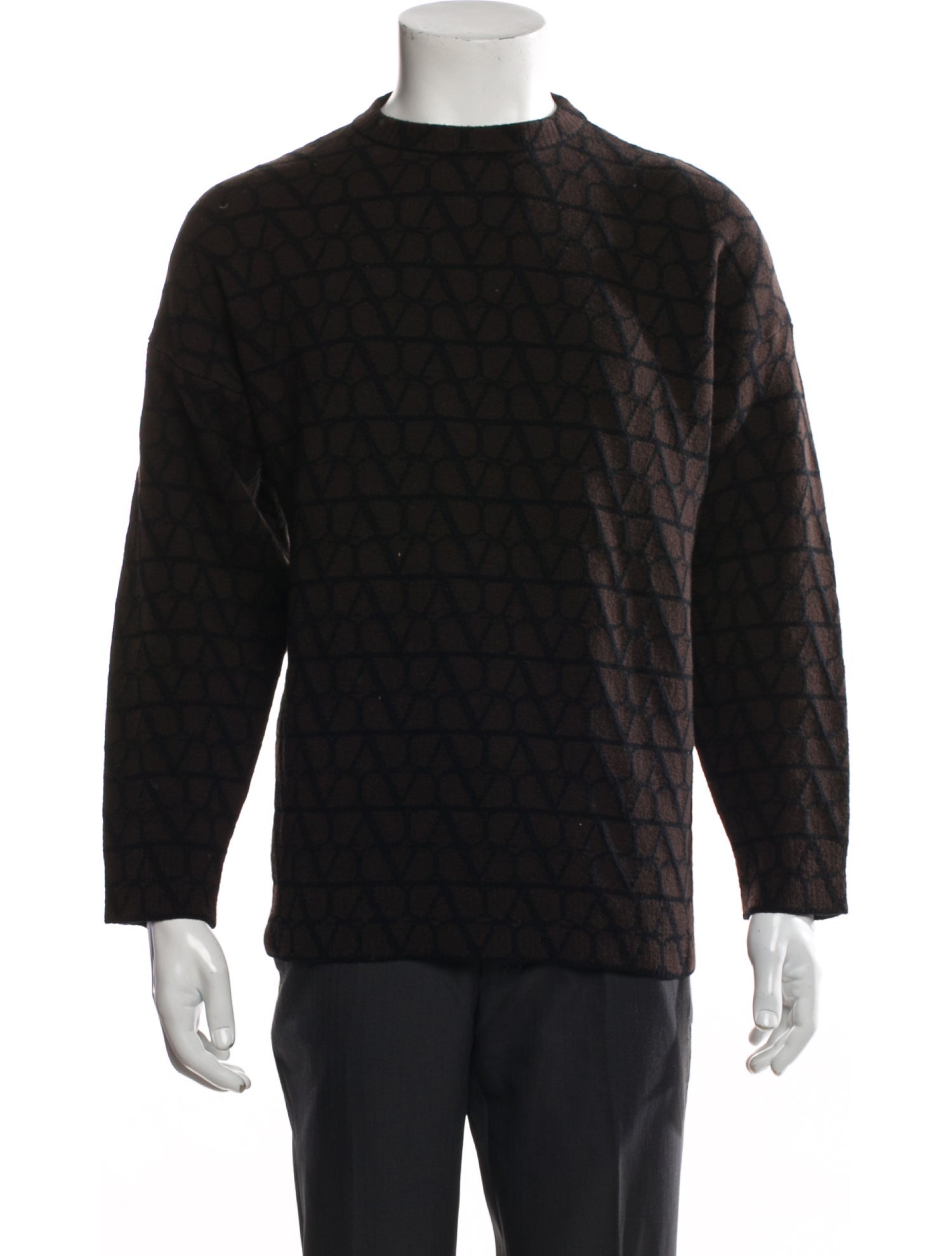 Valentino Virgin Wool Crew Neck Pullover