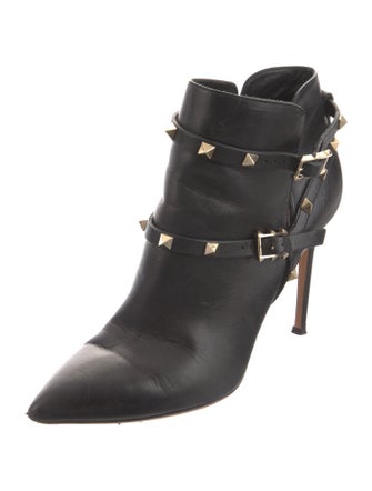 Valentino Barocco Print Leather Moto Boots