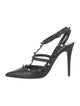 Valentino Rockstud Accents Leather T-Strap Pumps