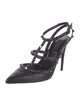 Valentino Rockstud Accents Leather T-Strap Pumps