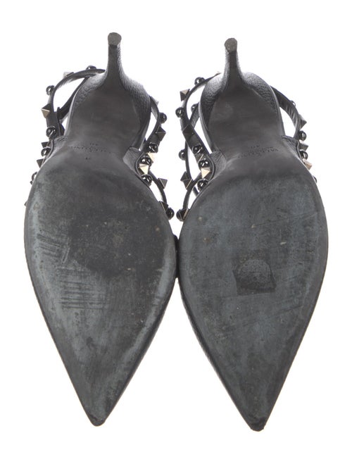 Valentino Rockstud Accents Leather T-Strap Pumps