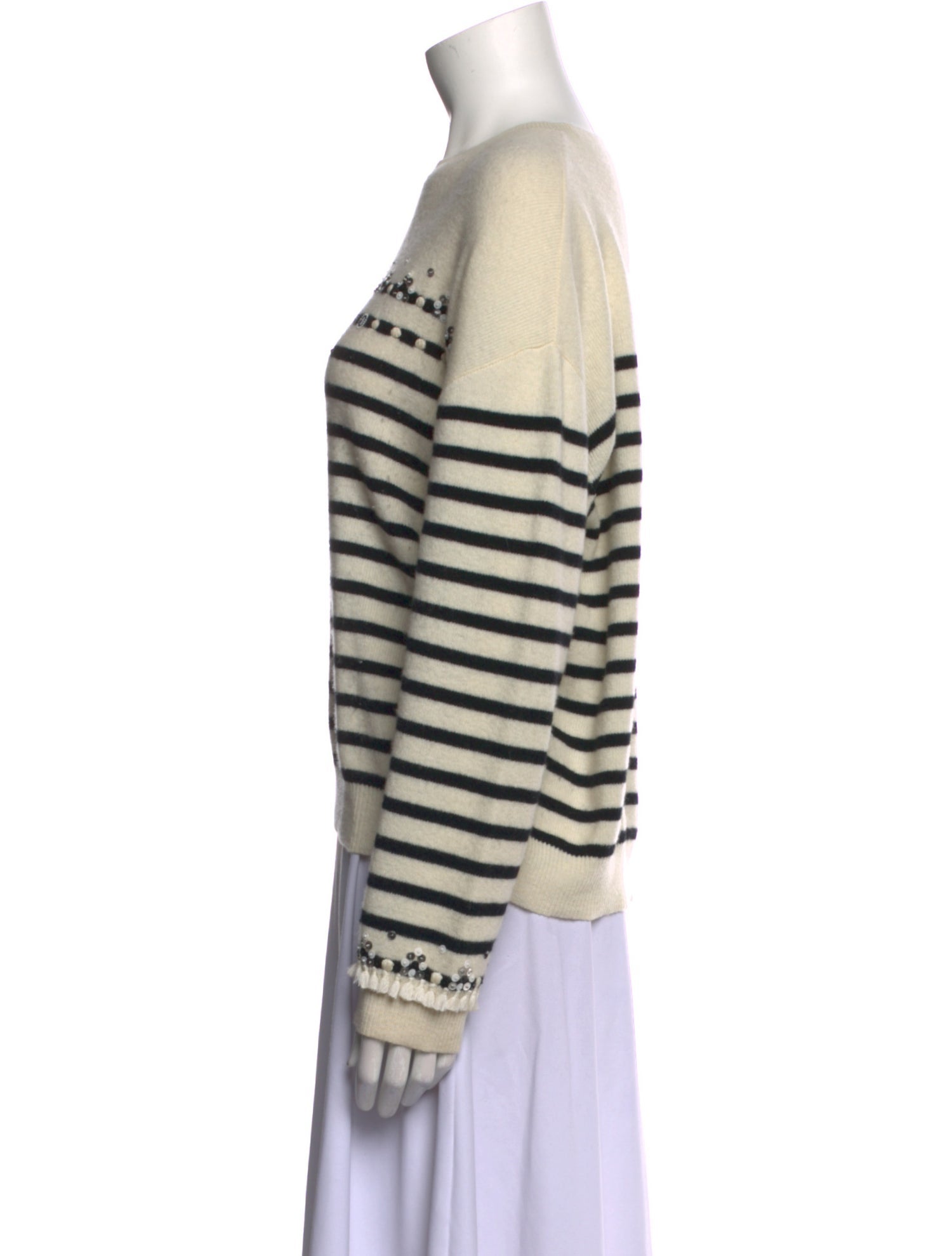 Valentino Virgin Wool Striped Sweater