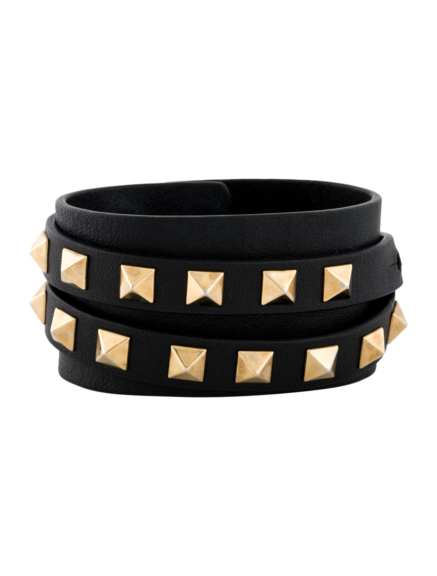 Hermès Leather Puzzle H Bracelet - Grey, Palladium-Plated Wrap 
