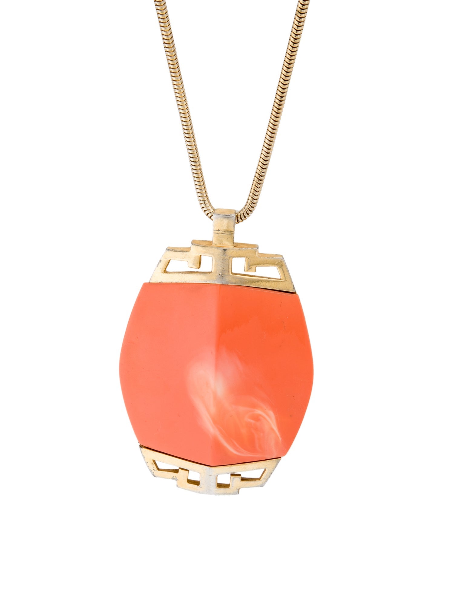 Valentino Resin Oversized Pendant Necklace