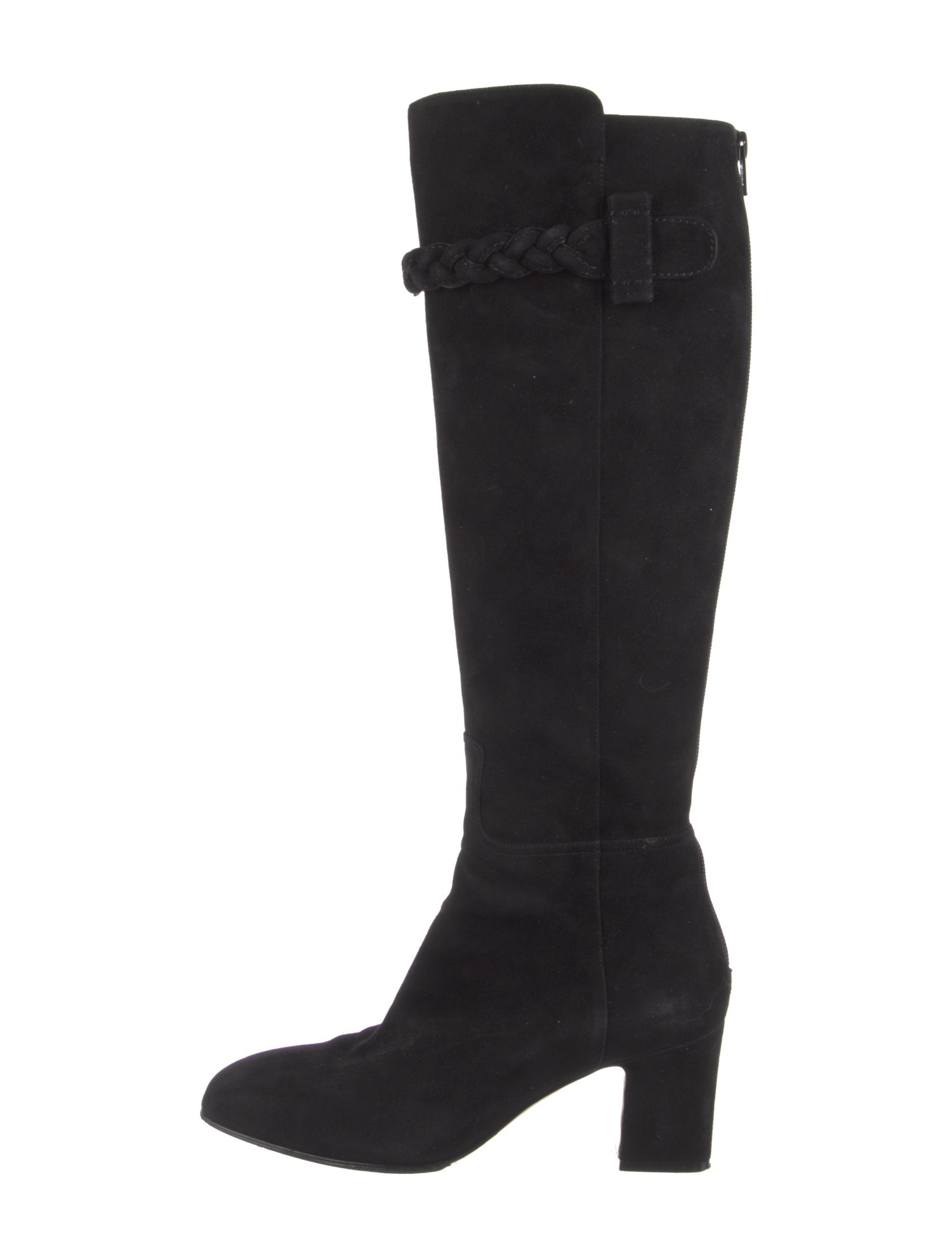 Valentino Suede Braided Accents Boots