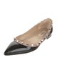 Valentino Patent Leather Studded Accents Ballet Flats