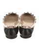 Valentino Patent Leather Studded Accents Ballet Flats