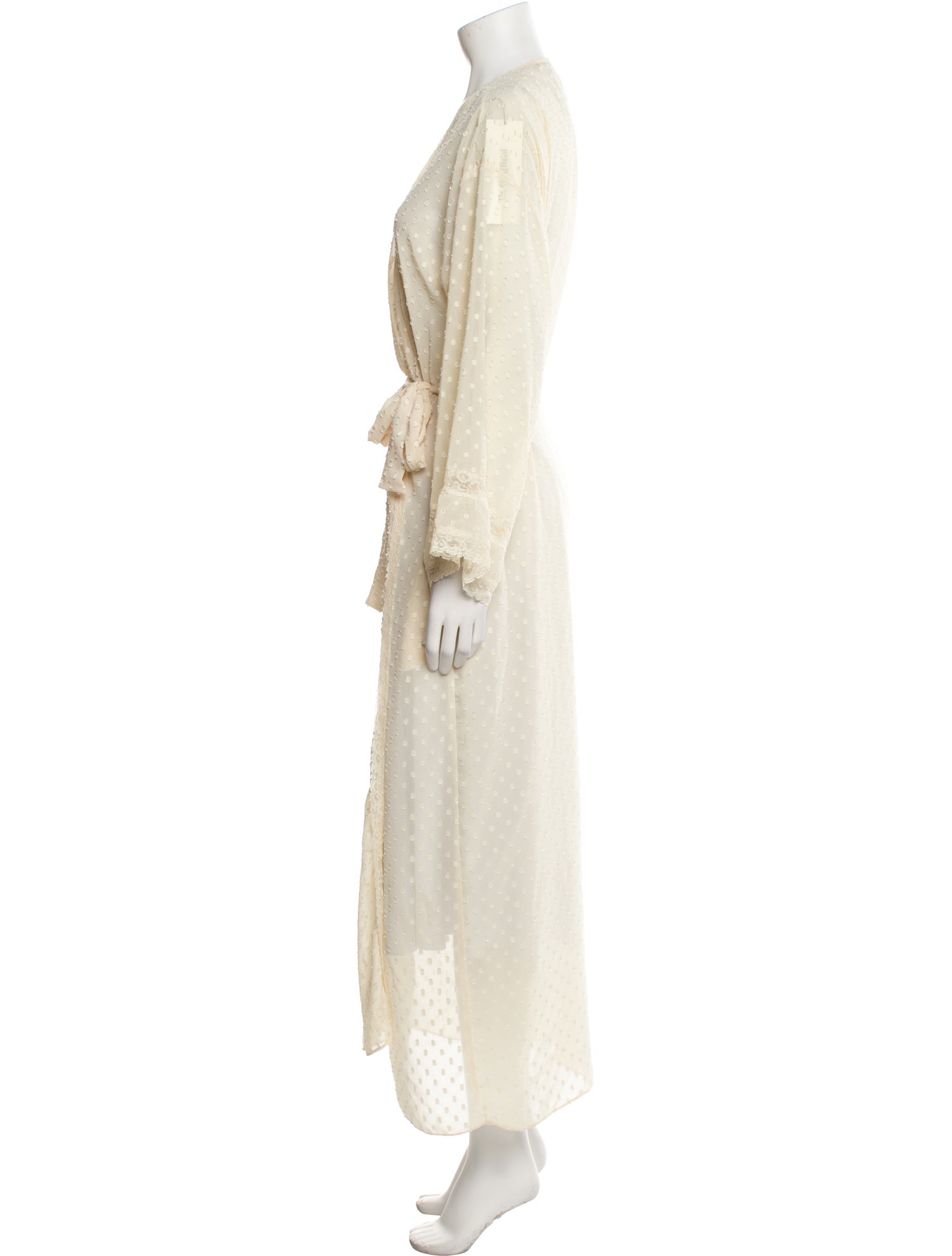 Valentino Lace Trim Embellishment Robe