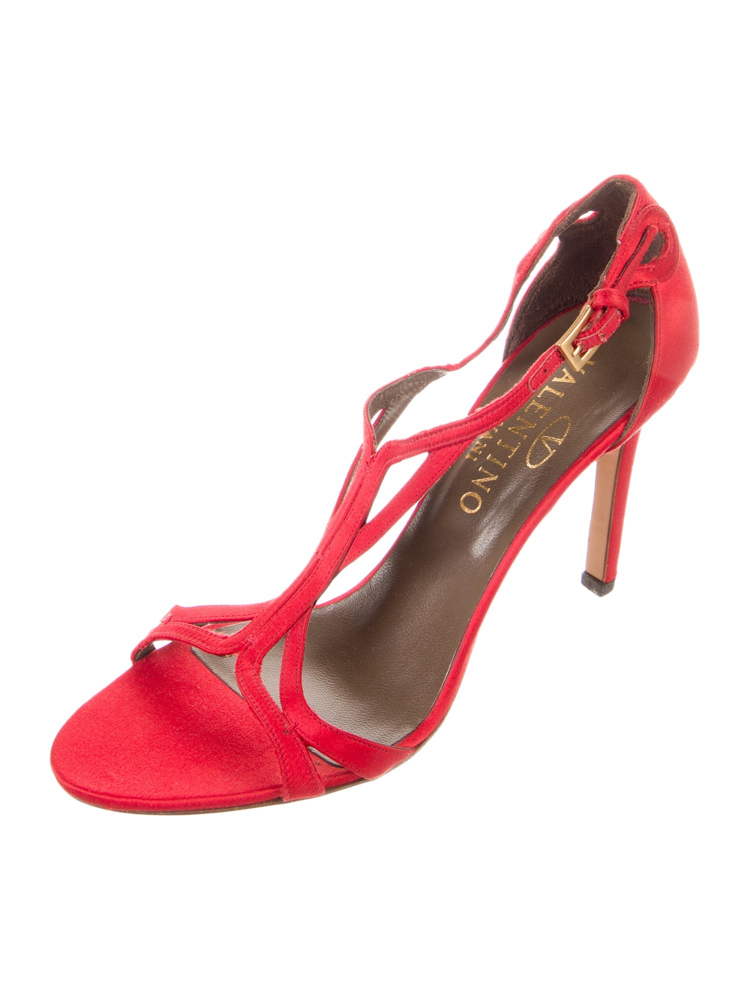 Valentino Satin Slingback Sandals