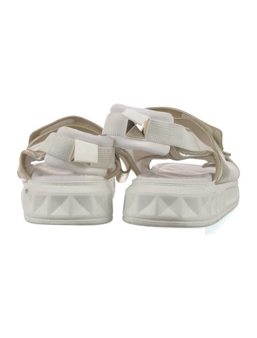 Valentino Leather Studded Accents Slides