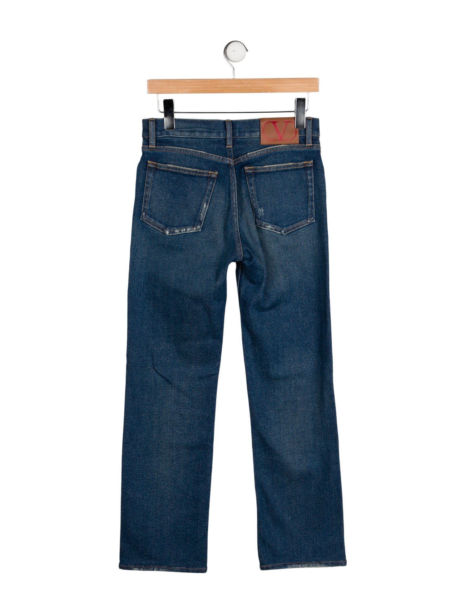 Valentino Mid-Rise Straight Leg Jeans