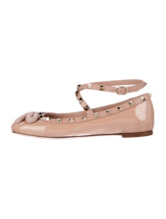 Valentino Leather Studded Accents Flats