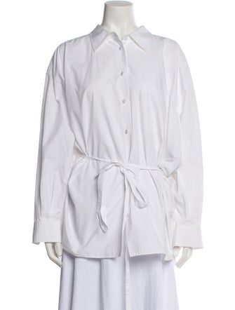 Valentino Long Sleeve Button-Up Top