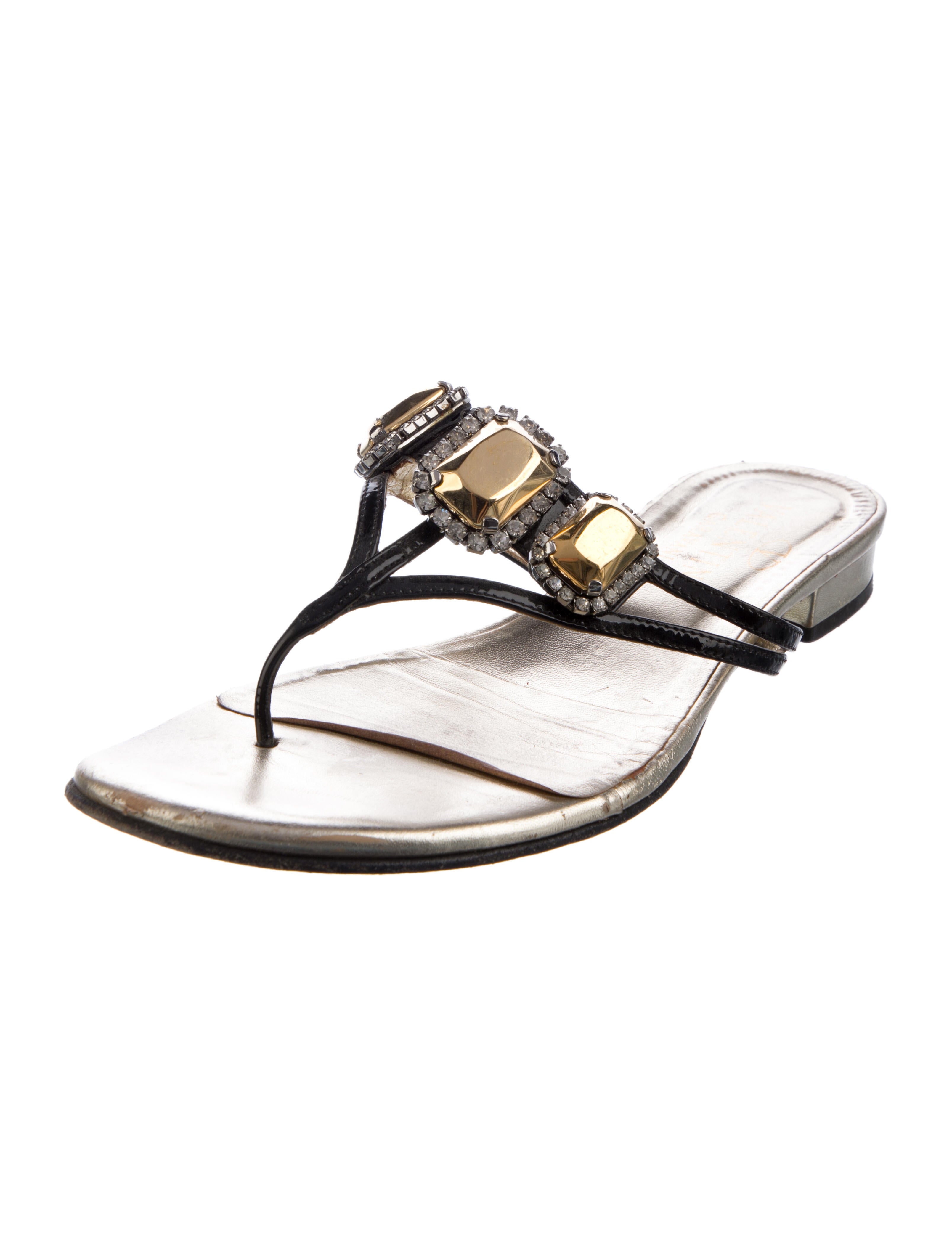 Valentino Leather Flip Flops