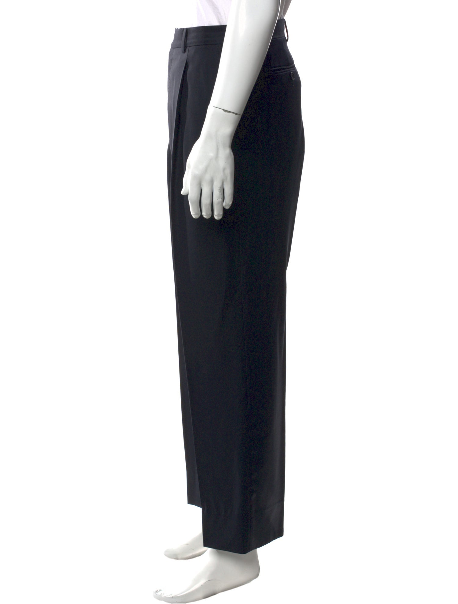 RALPH LAUREN Purple Label Size 33 Black Wool Side Tabs Dress Pants
