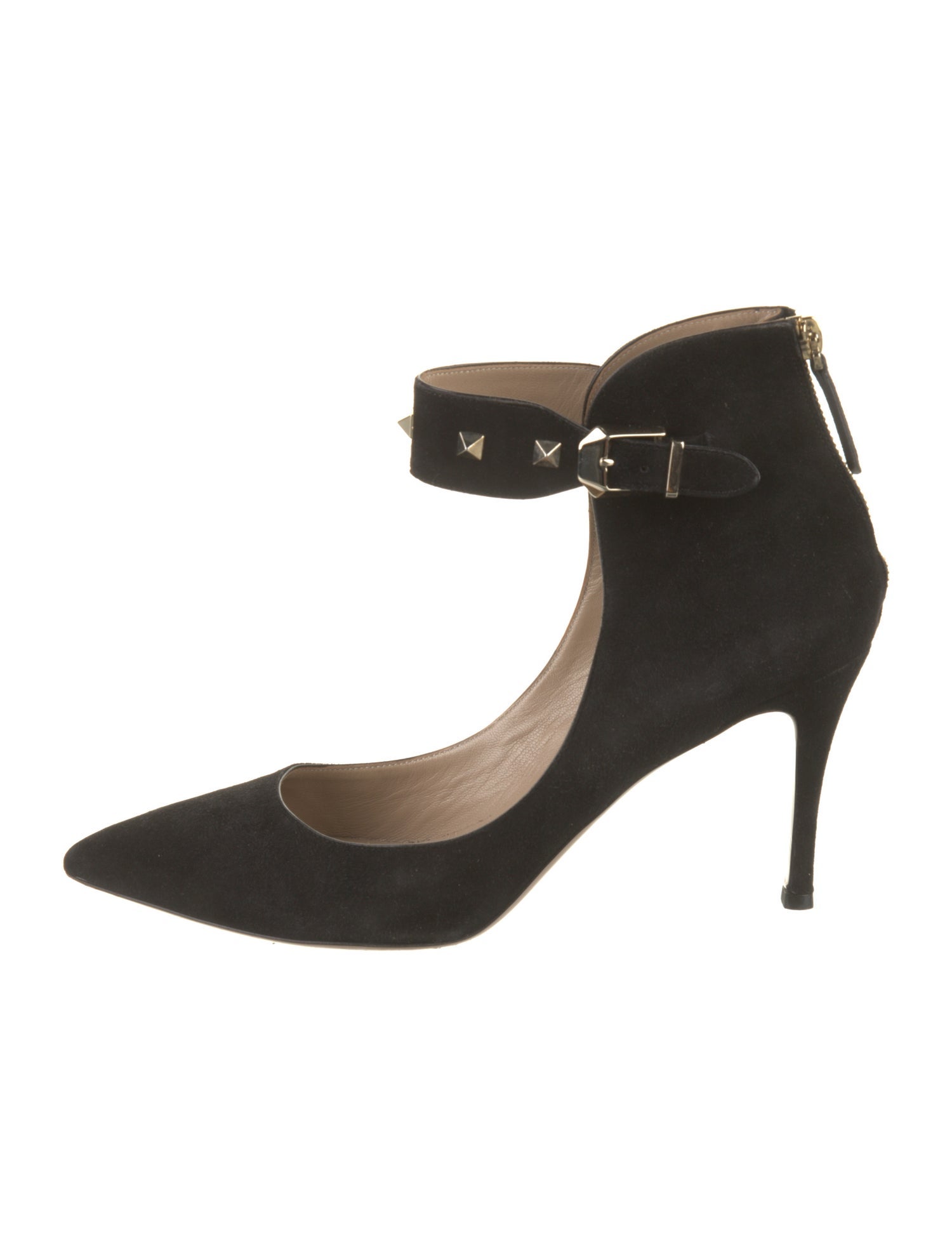 Valentino Rockstud Accents Suede Pumps