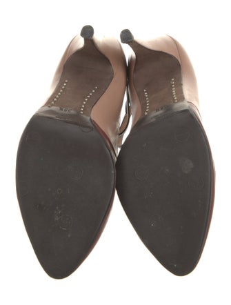 Valentino Leather Colorblock Pattern Pumps