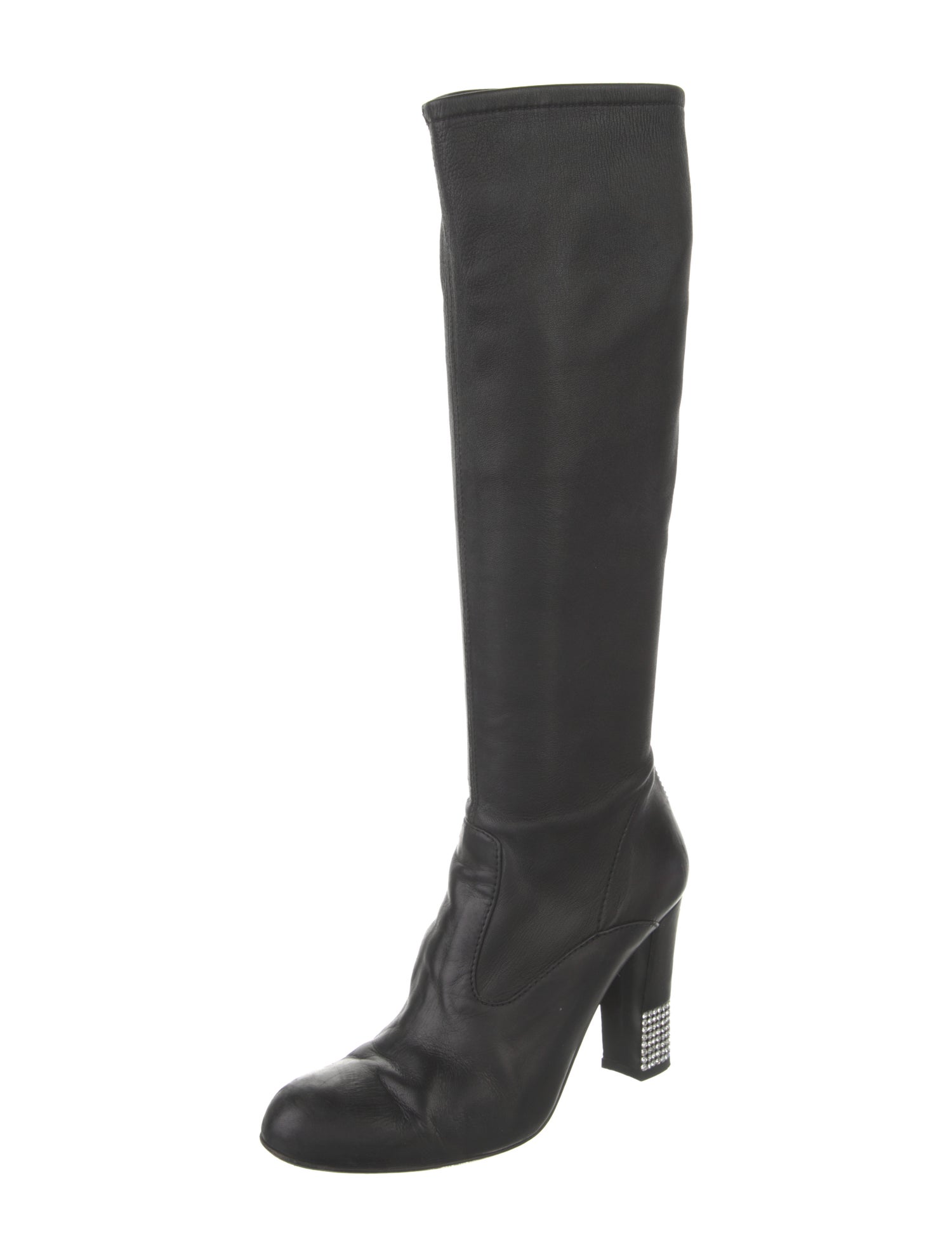 Valentino Rockstud Accents Leather Boots