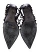 Valentino Rockstud Accents Leather T-Strap Pumps