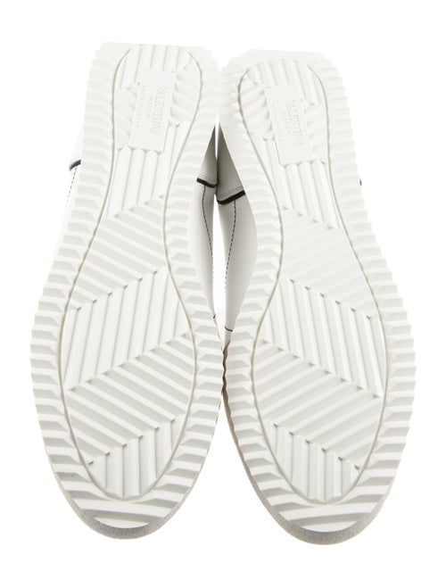 Valentino Rockstud Accents Leather Sneakers
