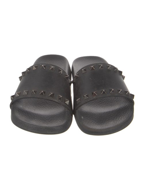Valentino Rockstud Accents Rubber Slides