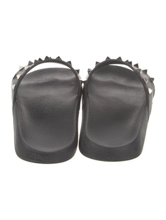 Valentino Rockstud Accents Rubber Slides