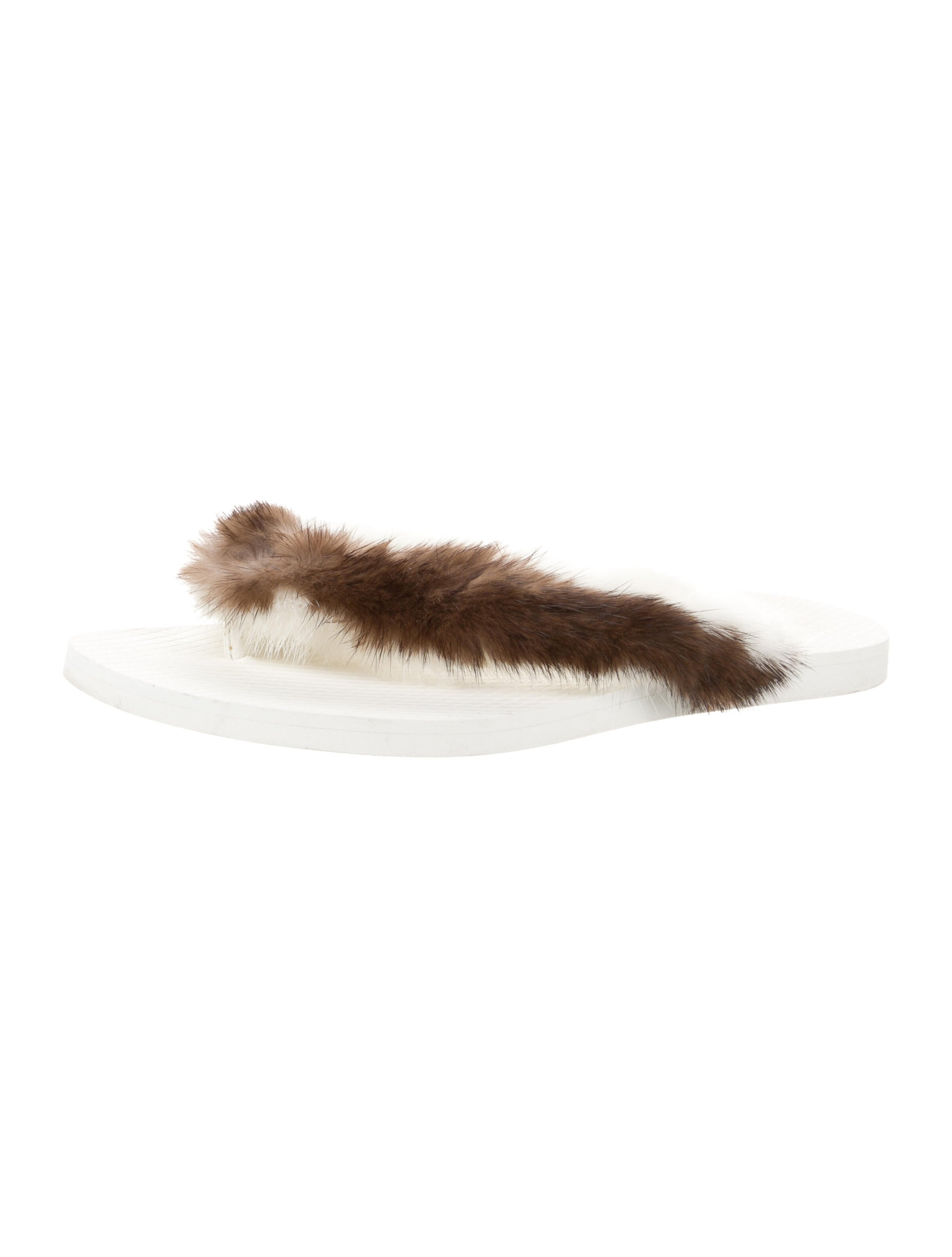 Valentino Fur Colorblock Pattern Slides