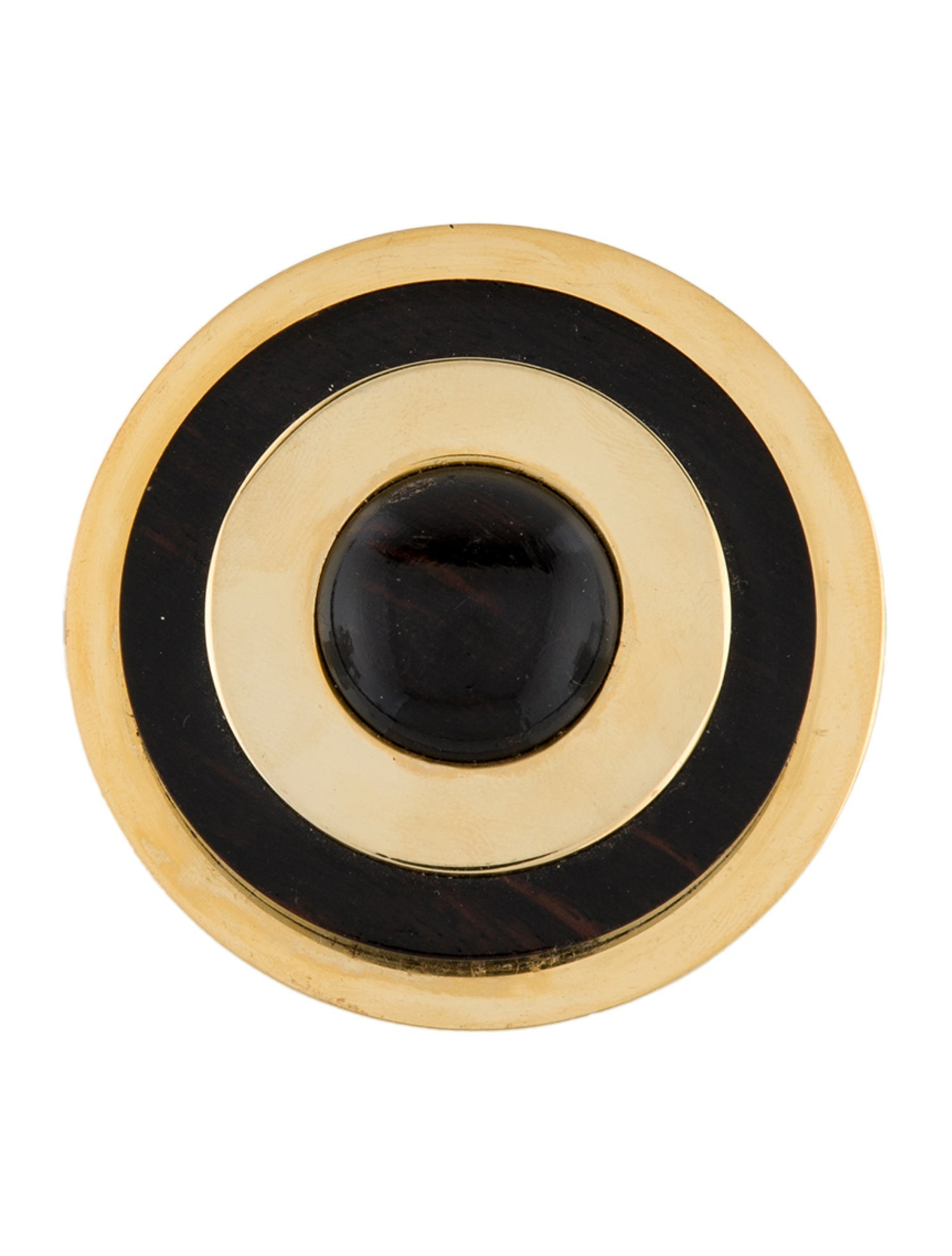 Valentino Vintage Ebony Pin Brooch