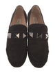Valentino Rockstud Accents Suede Loafers