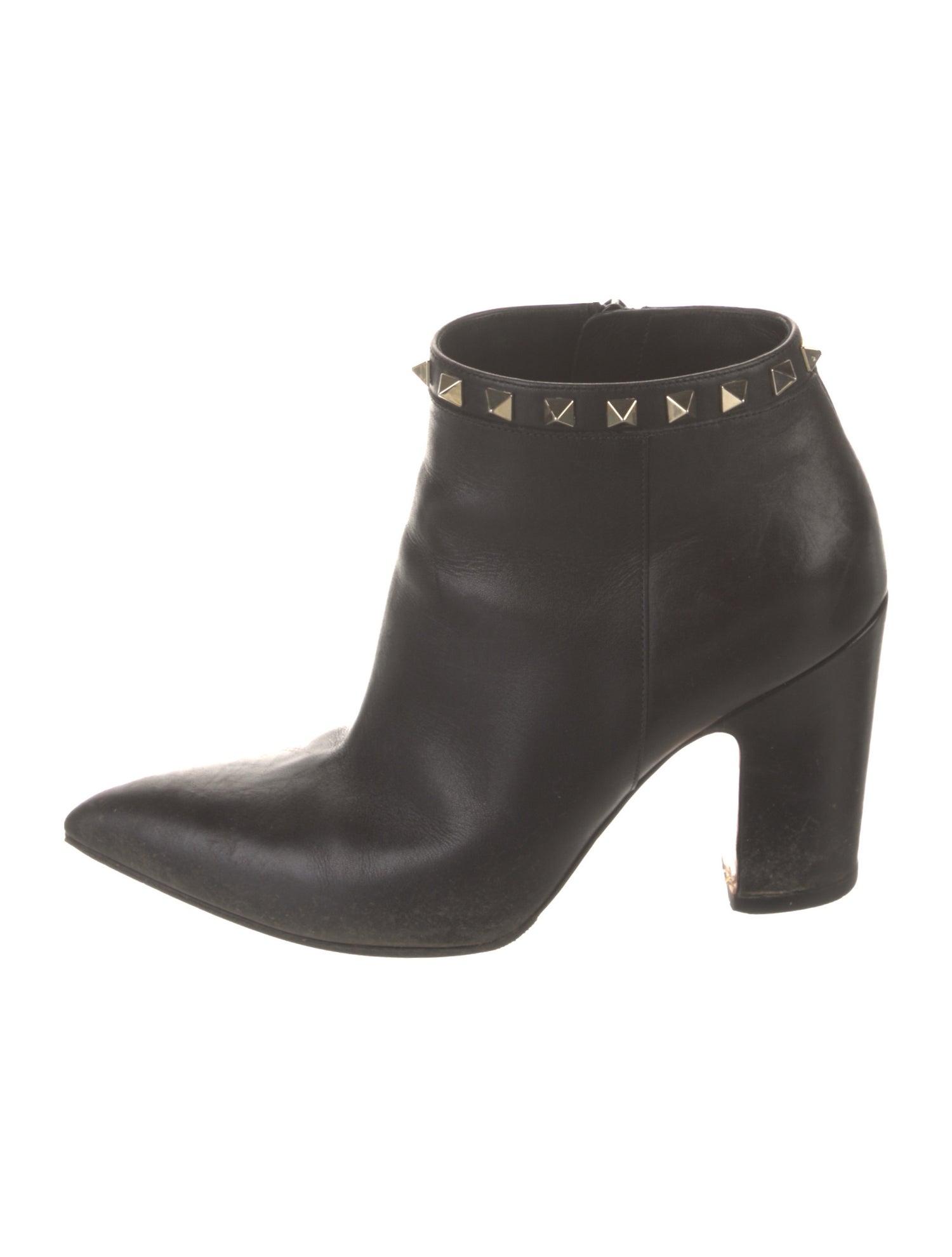 Valentino Rockstud Accents Leather Boots