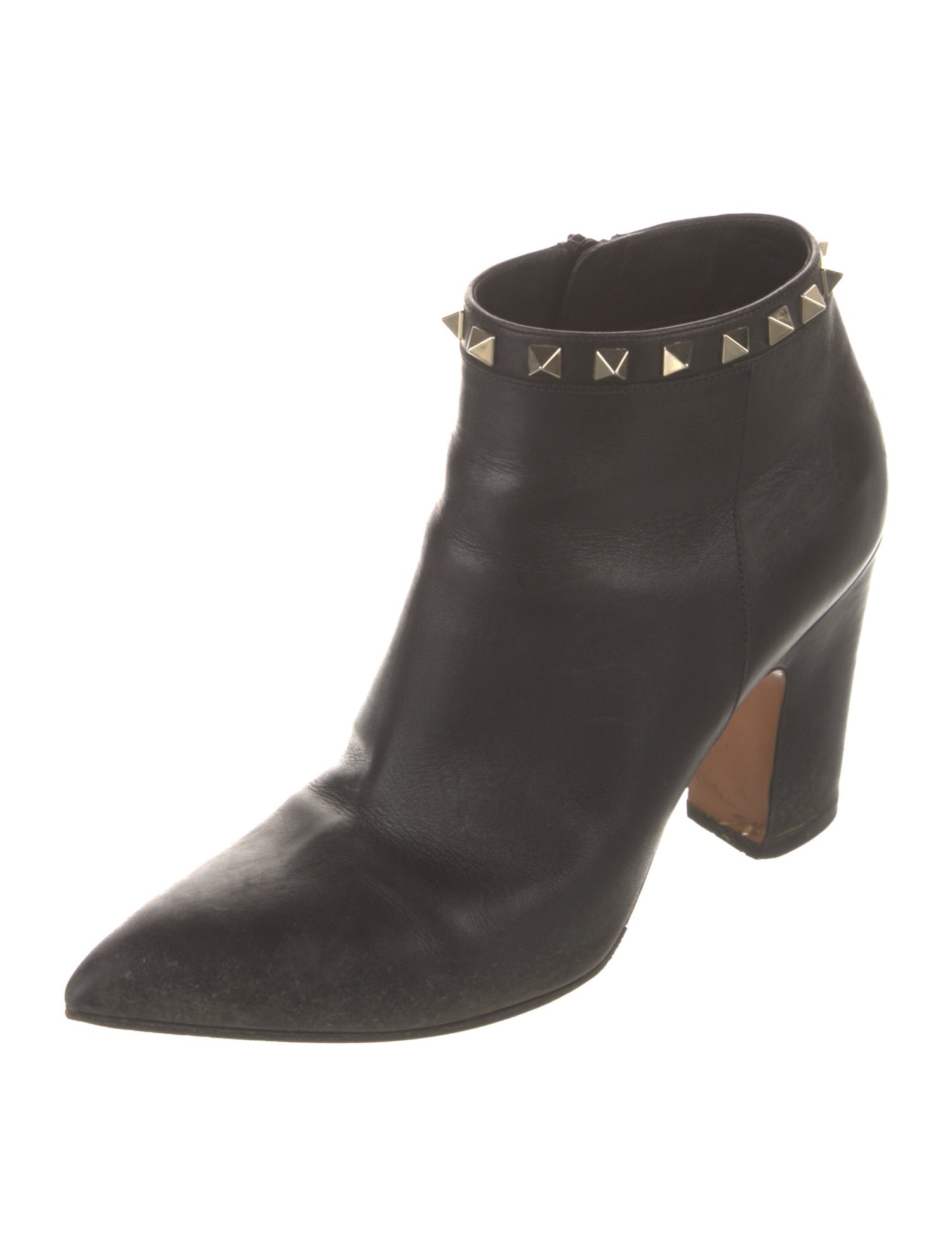 Valentino Rockstud Accents Leather Boots