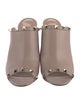 Valentino Rockstud Accents Leather Slides