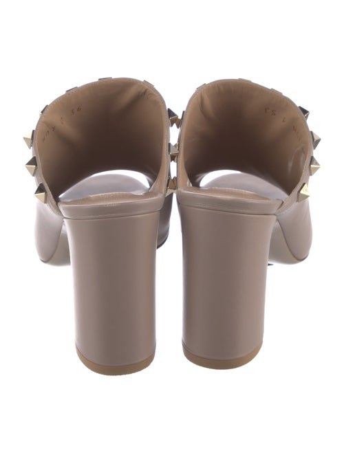 Valentino Rockstud Accents Leather Slides