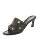 Valentino Rockstud Accents Leather Slides