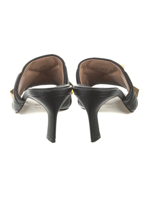 Valentino Rockstud Accents Leather Slides